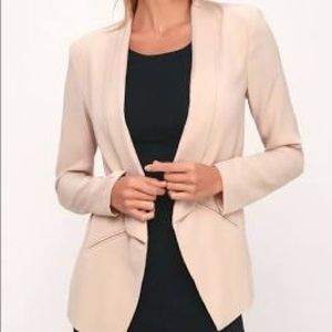 Free shipping-Punctuality Taupe Lightweight Blazer